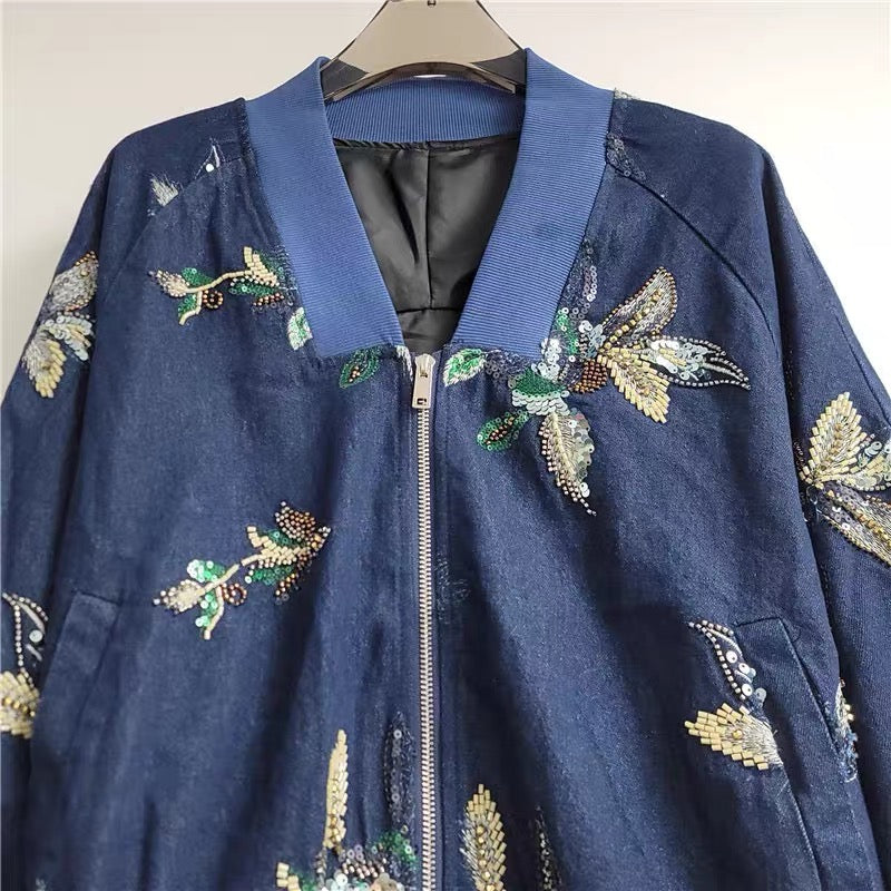 Juniper Floral Embroidered Bomber Jacket