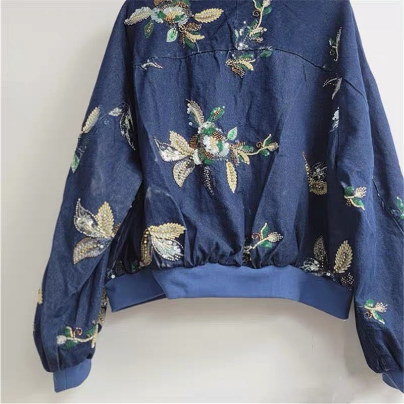 Juniper Floral Embroidered Bomber Jacket
