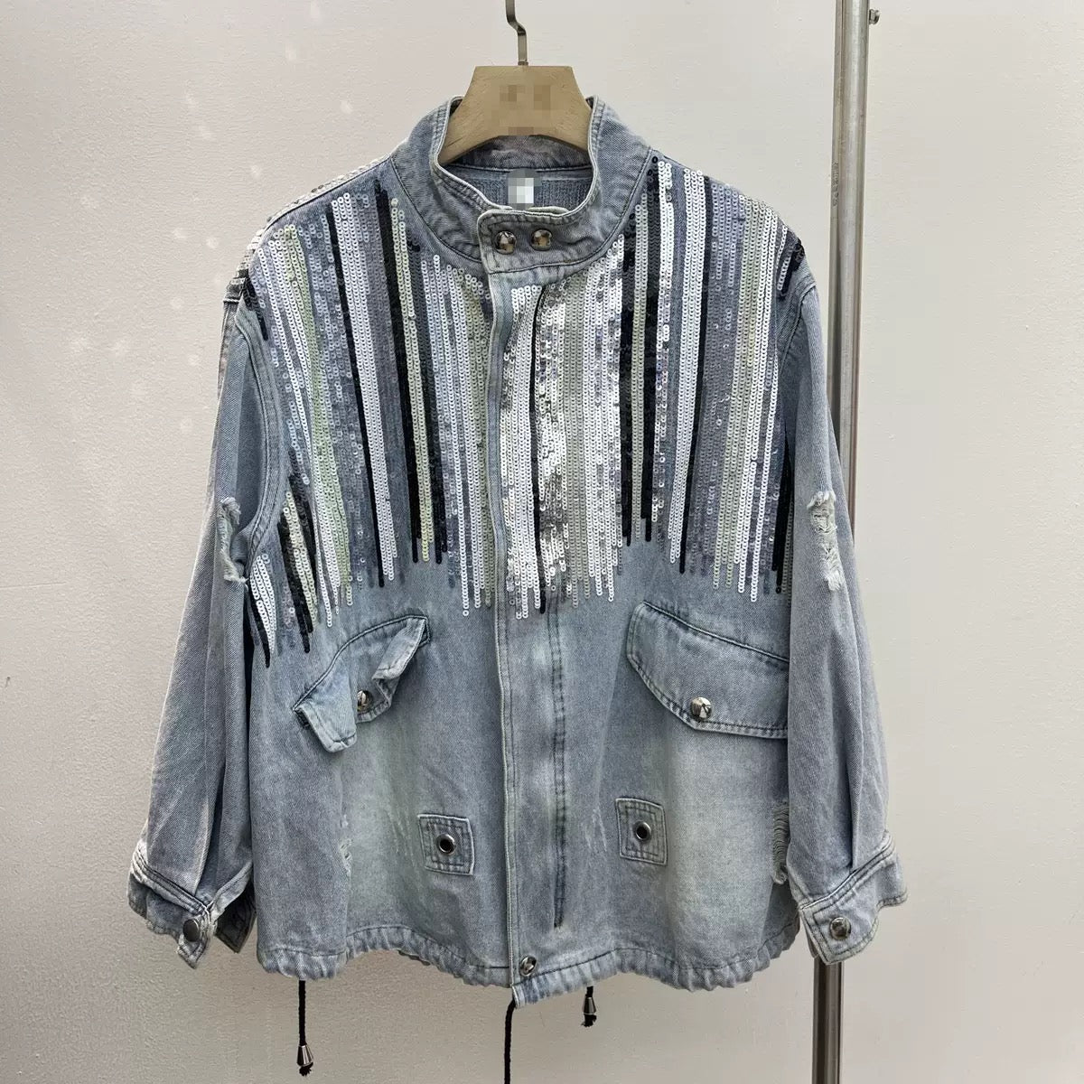 Aurora Sequin Denim Jacket