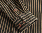4 Colors Railway Stripe Workwear Shirt, Organic Cotton, Vintage-inspired Shirt Jacket, 100% Cotton Utility Shirt, Retro Workwear Overshirt