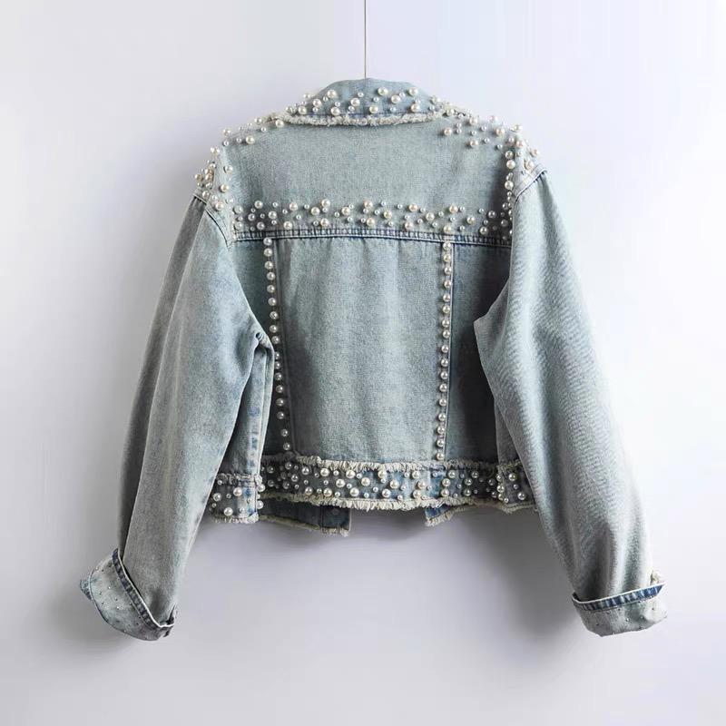 Starlight — Upcycled Embellished Denim Jacket Handmade Reworked Women Jean Jacket